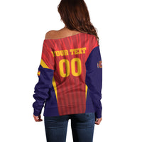 Custom Spain 2026 World Football Off Shoulder Sweater Vamos La Roja