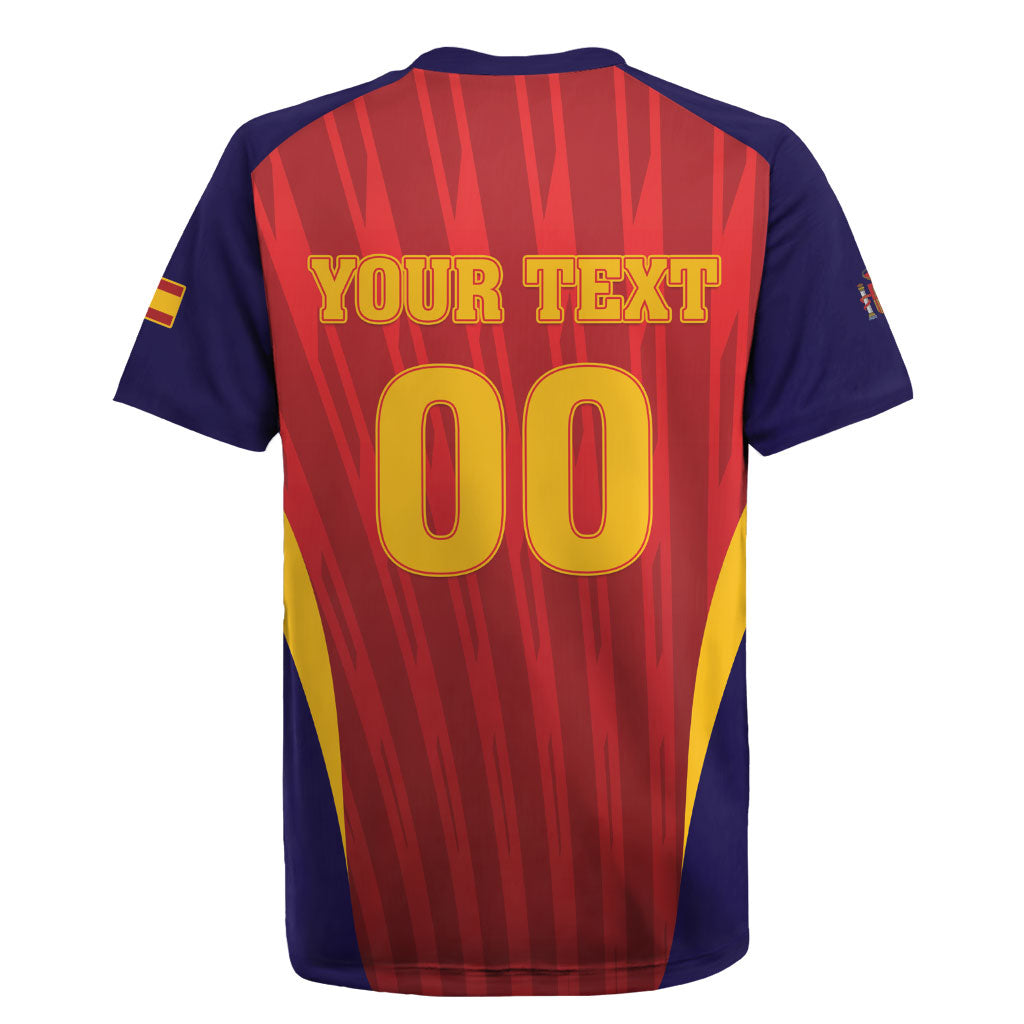 Custom Spain 2026 World Football Rugby Jersey Vamos La Roja
