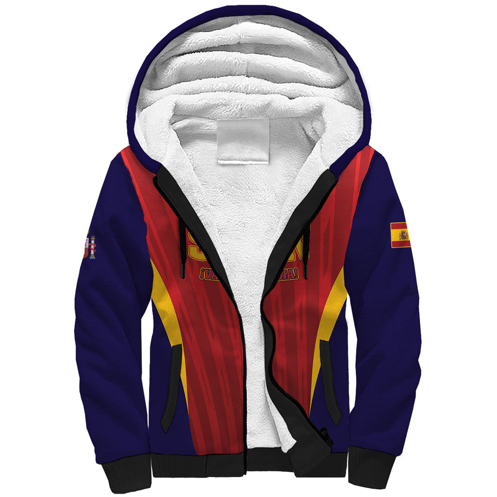 Custom Spain 2026 World Football Sherpa Hoodie Vamos La Roja