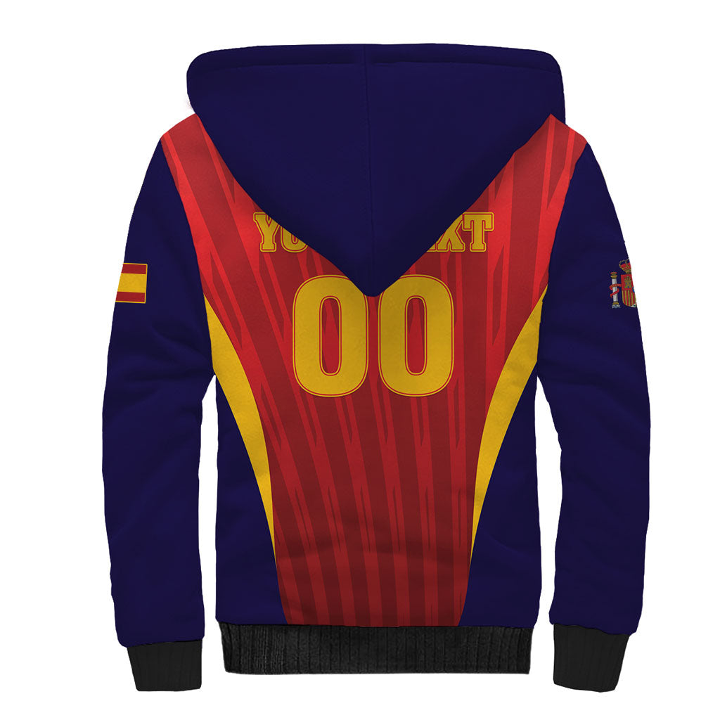 Custom Spain 2026 World Football Sherpa Hoodie Vamos La Roja