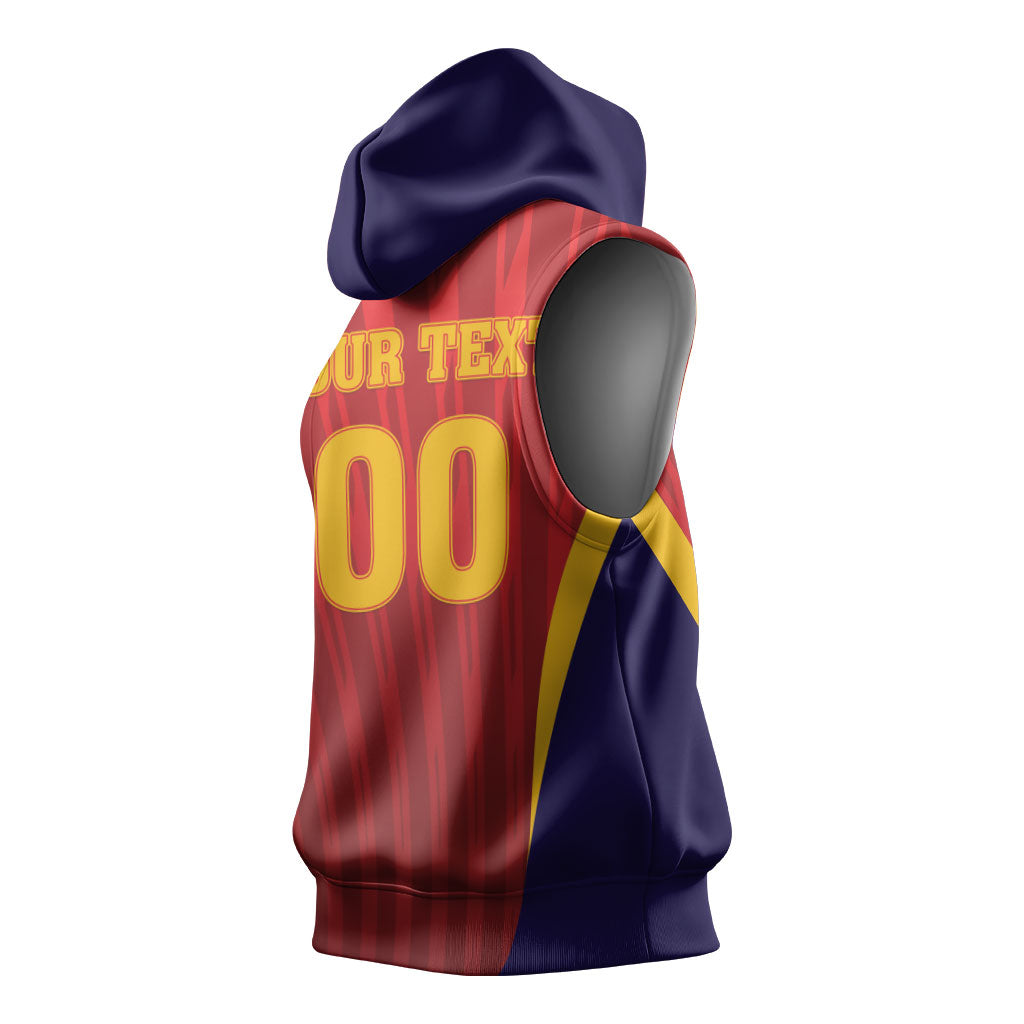 Custom Spain 2026 World Football Sleeveless Hoodie Vamos La Roja