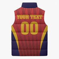 Custom Spain 2026 World Football Sleeveless Puffer Jacket Vamos La Roja