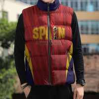 Custom Spain 2026 World Football Sleeveless Puffer Jacket Vamos La Roja