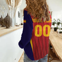 Custom Spain 2026 World Football Women Casual Shirt Vamos La Roja