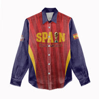 Custom Spain 2026 World Football Women Casual Shirt Vamos La Roja