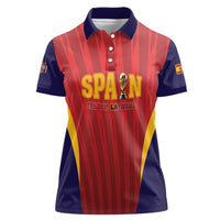 Custom Spain 2026 World Football Women Polo Shirt Vamos La Roja