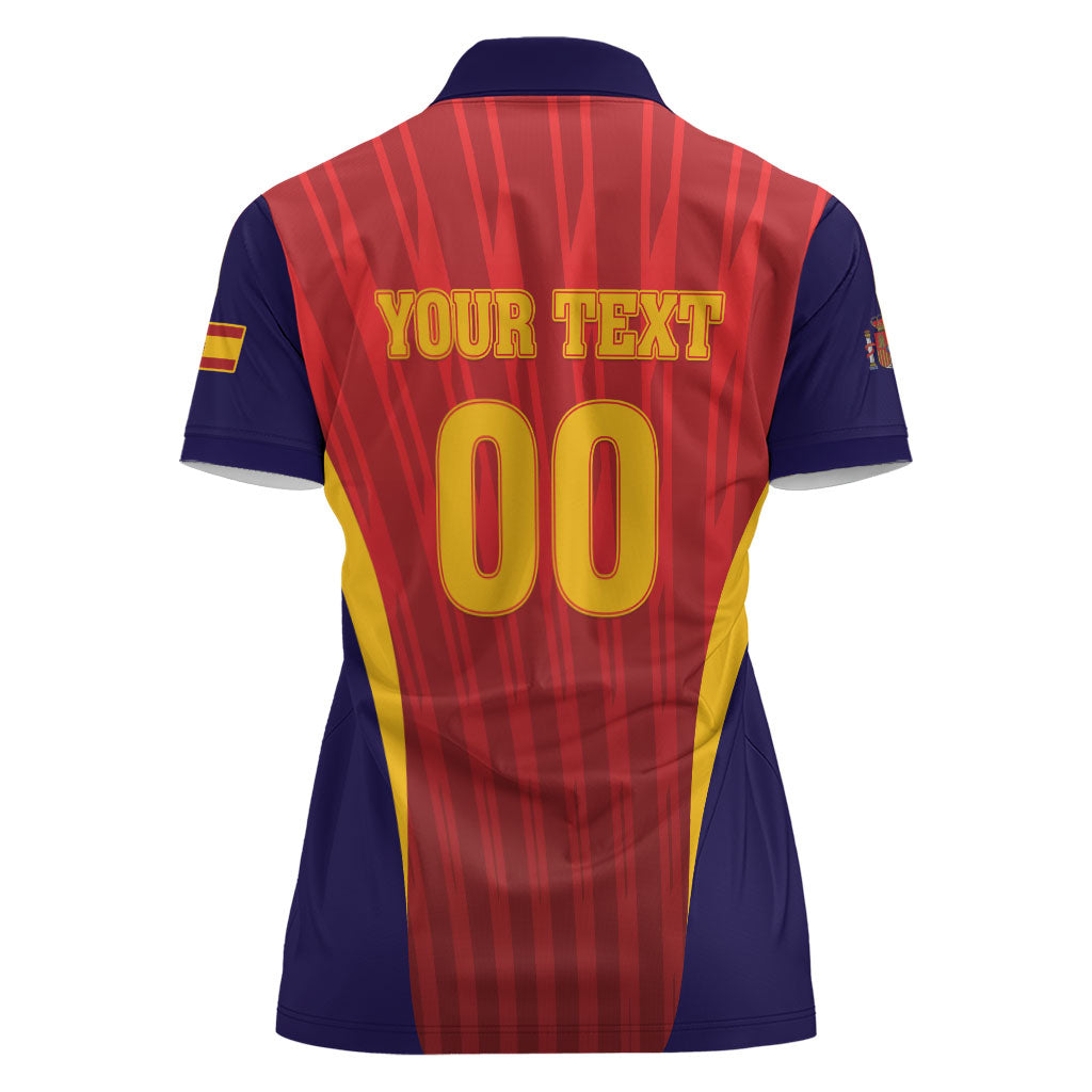 Custom Spain 2026 World Football Women Polo Shirt Vamos La Roja