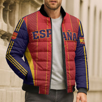 Custom Spain 2026 World Football Bomber Puffer Jacket Vamos Espana