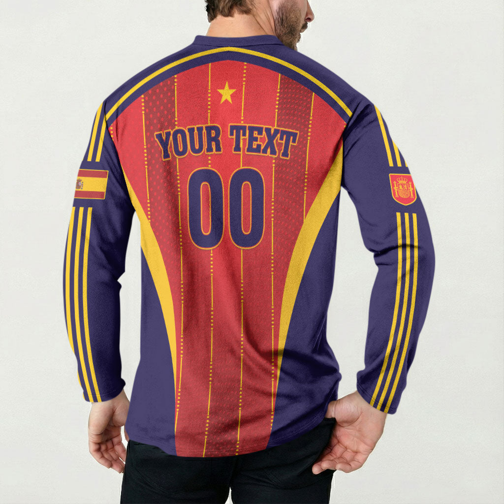 Custom Spain 2026 World Football Button Sweatshirt Vamos Espana