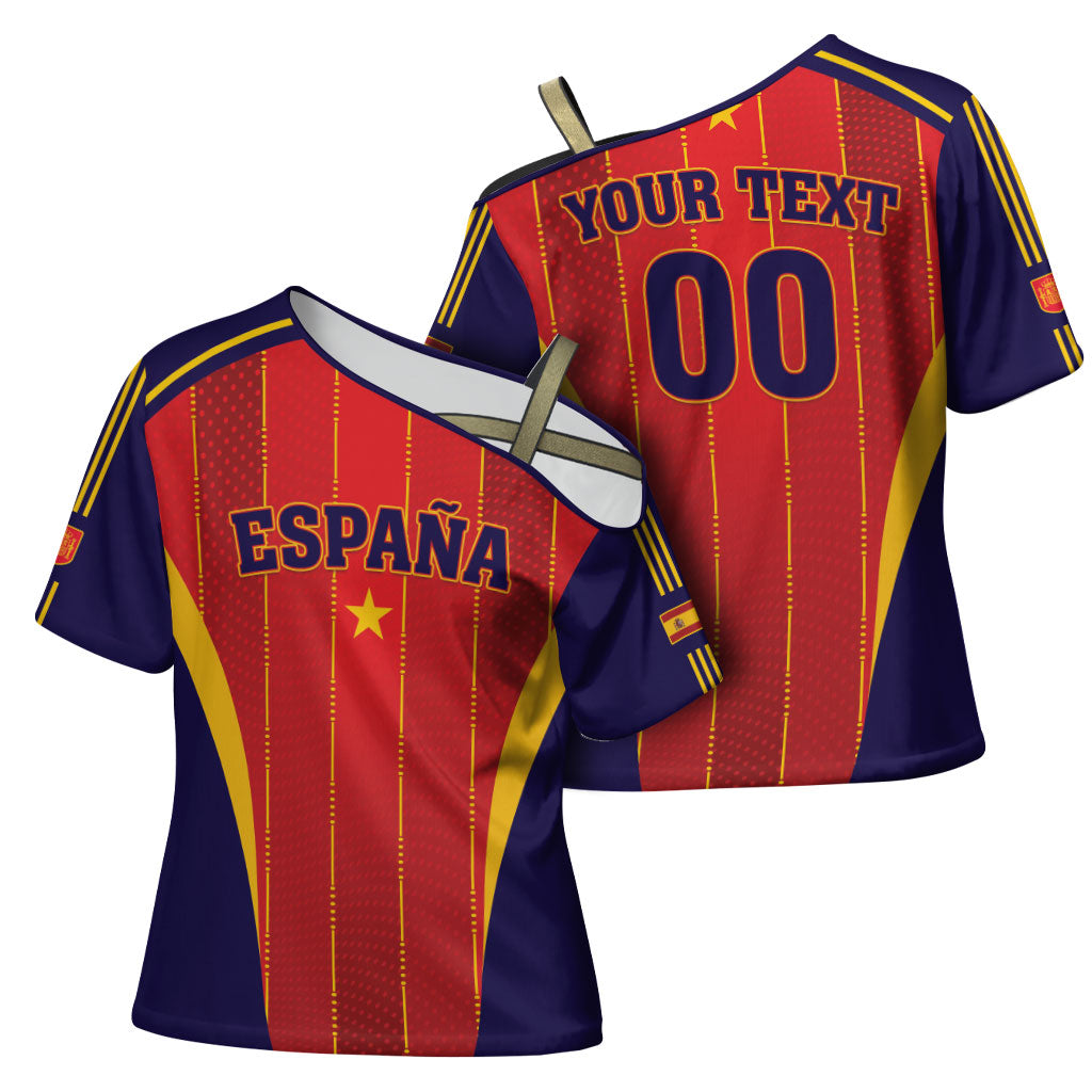 Custom Spain 2026 World Football Cross Shoulder Shirt Vamos Espana