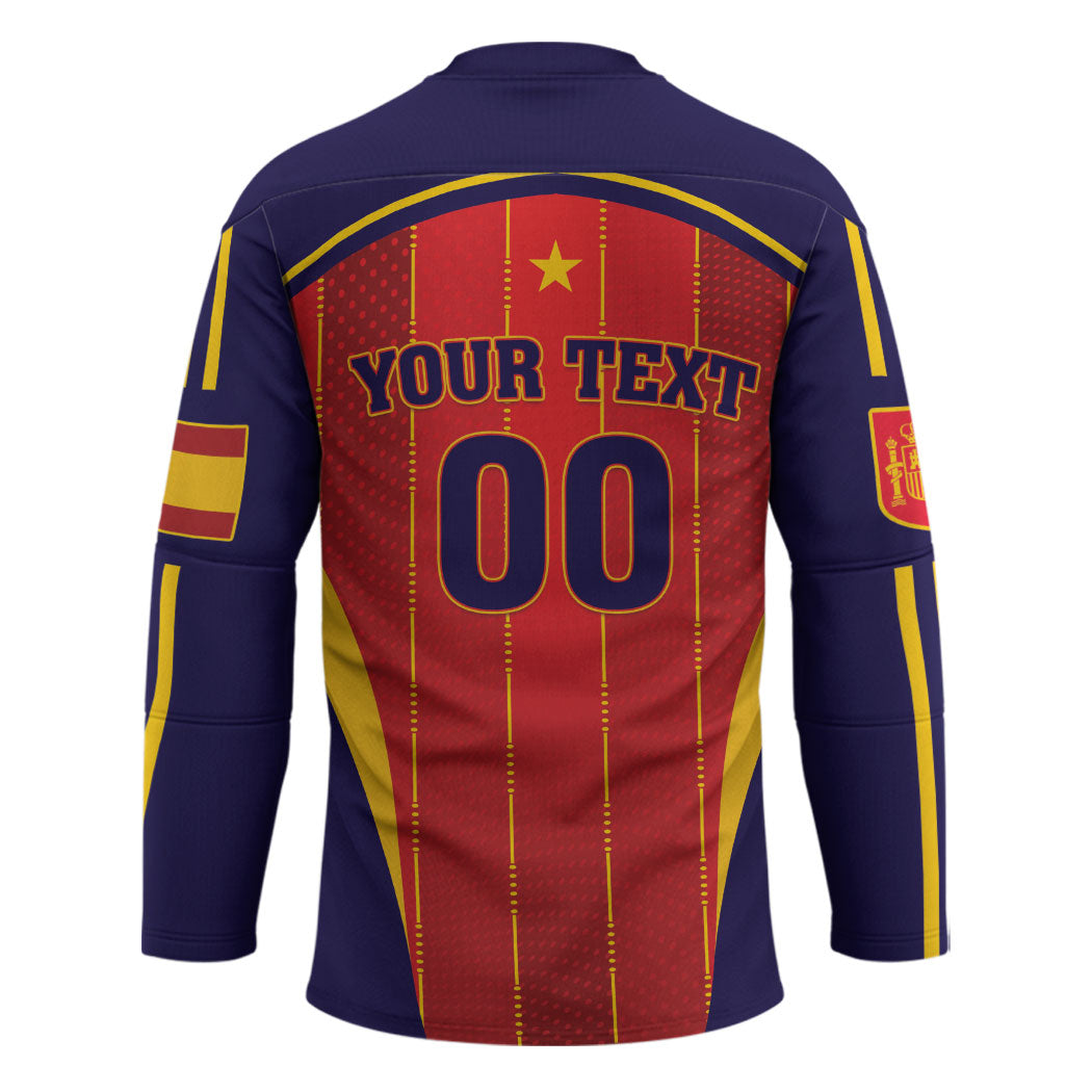 Custom Spain 2026 World Football Hockey Jersey Vamos Espana