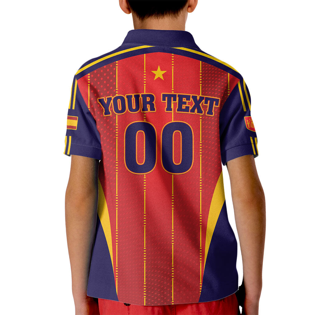 Custom Spain 2026 World Football Kid Polo Shirt Vamos Espana