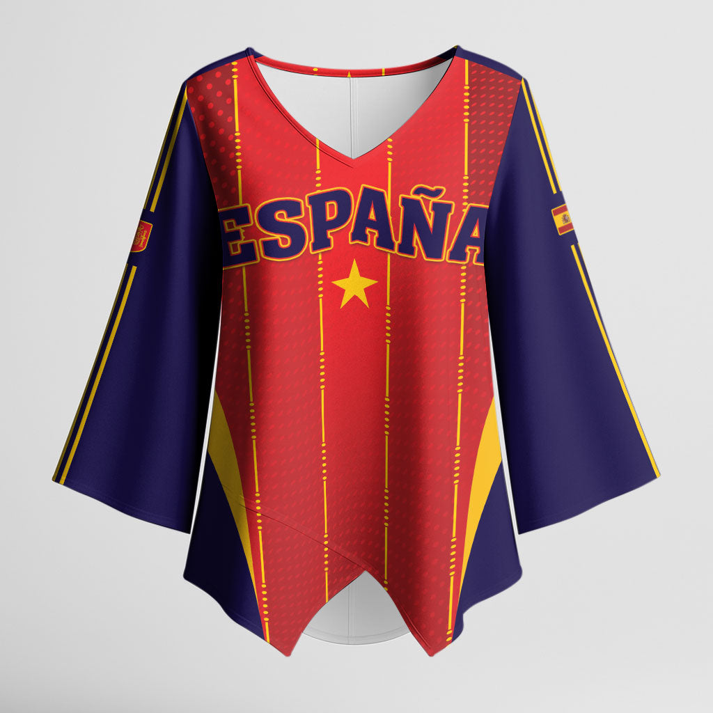 Custom Spain 2026 World Football Kimono Sleeve Blouse Vamos Espana