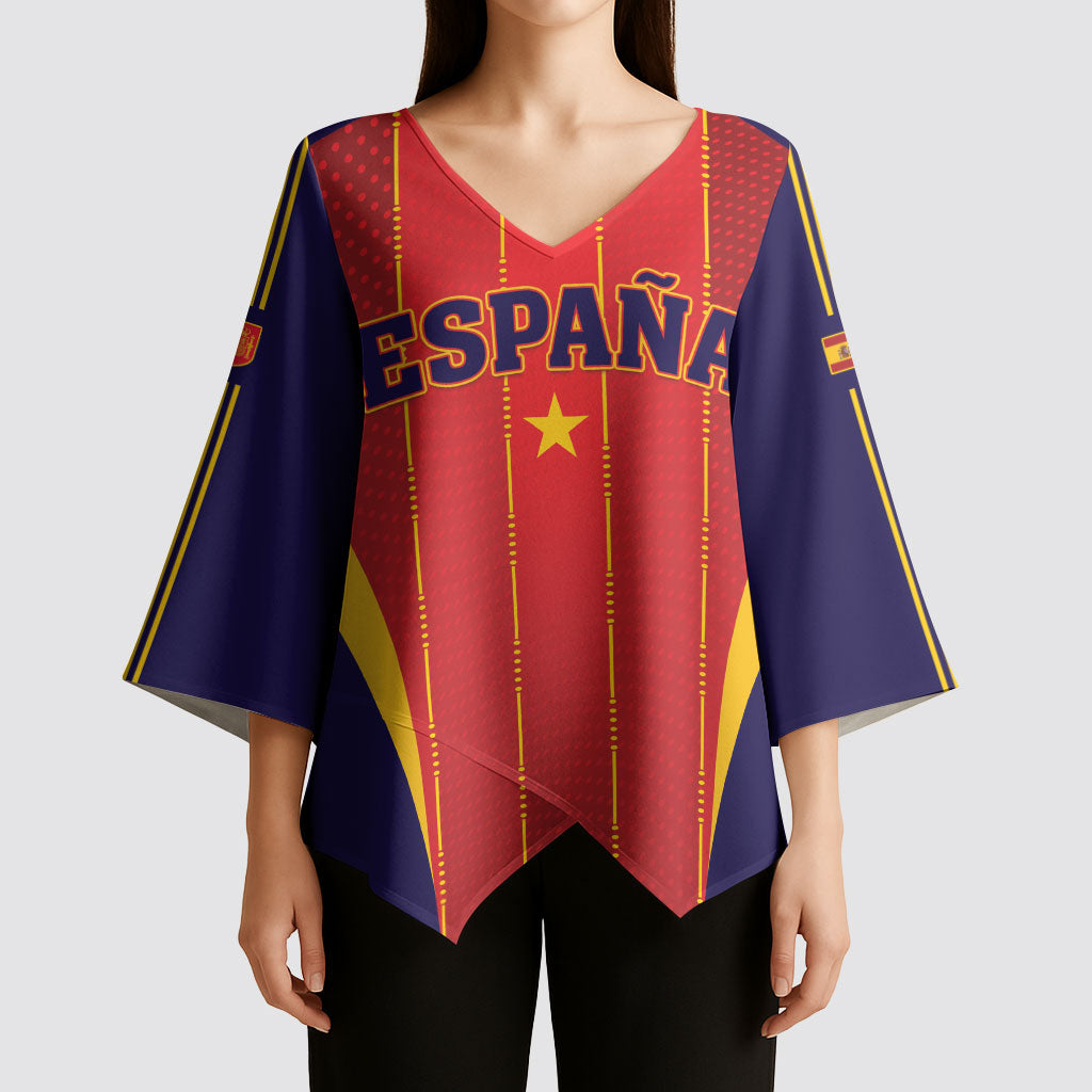 Custom Spain 2026 World Football Kimono Sleeve Blouse Vamos Espana