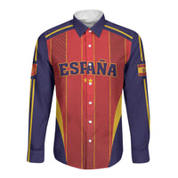 Custom Spain 2026 World Football Long Sleeve Button Shirt Vamos Espana LT01