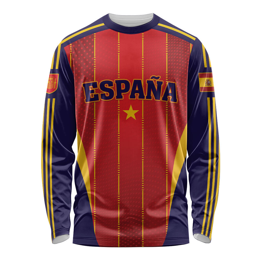 Custom Spain 2026 World Football Long Sleeve Shirt Vamos Espana