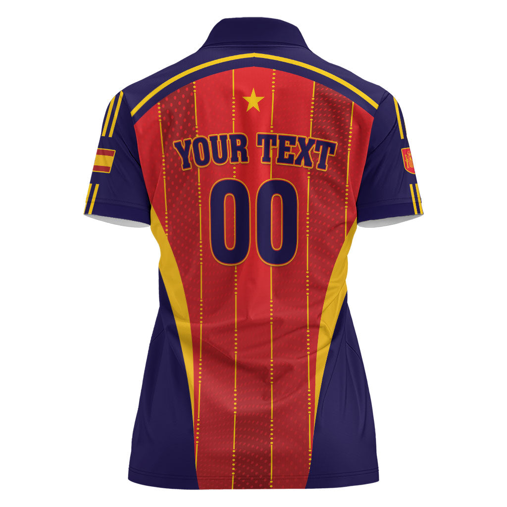 Custom Spain 2026 World Football Women Polo Shirt Vamos Espana