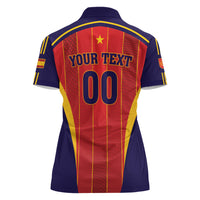 Custom Spain 2026 World Football Women Polo Shirt Vamos Espana