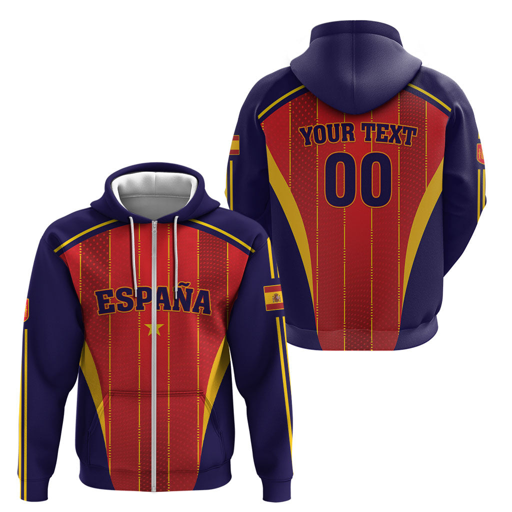 Custom Spain 2026 World Football Zip Hoodie Vamos Espana