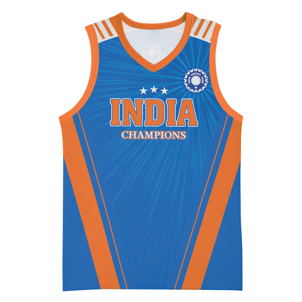 Custom India 2026 World Cricket Basketball Jersey Women in Blue Go Champions