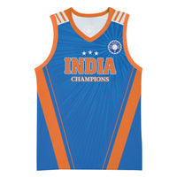 Custom India 2026 World Cricket Basketball Jersey Women in Blue Go Champions
