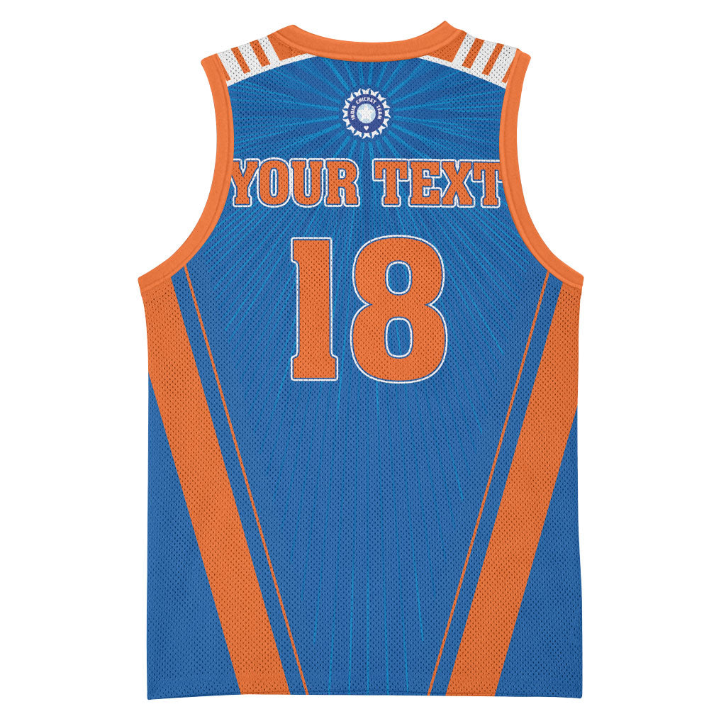 Custom India 2026 World Cricket Basketball Jersey Women in Blue Go Champions