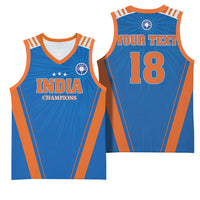 Custom India 2026 World Cricket Basketball Jersey Women in Blue Go Champions