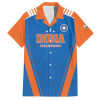 Custom India 2026 World Cricket Hawaiian Shirt Women in Blue Go Champions
