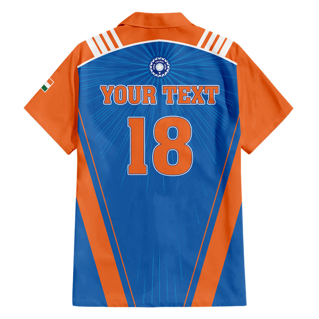 Custom India 2026 World Cricket Hawaiian Shirt Women in Blue Go Champions