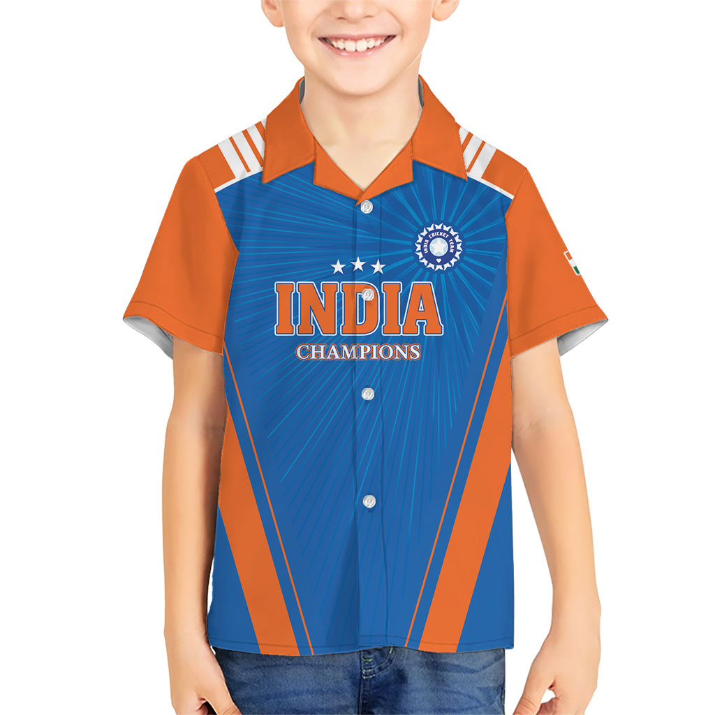 Custom India 2026 World Cricket Hawaiian Shirt Women in Blue Go Champions