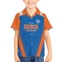 Custom India 2026 World Cricket Hawaiian Shirt Women in Blue Go Champions