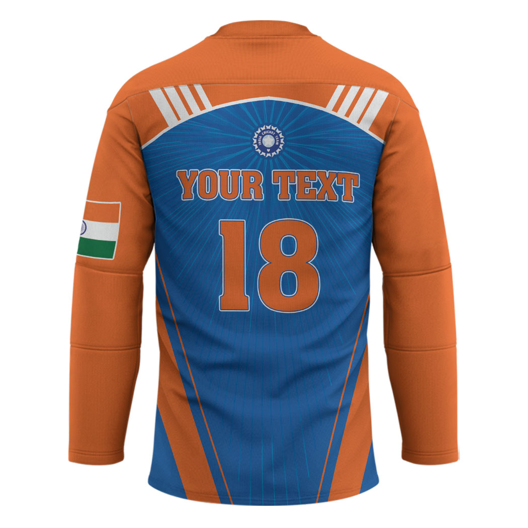 Custom India 2026 World Cricket Hockey Jersey Women in Blue Go Champions
