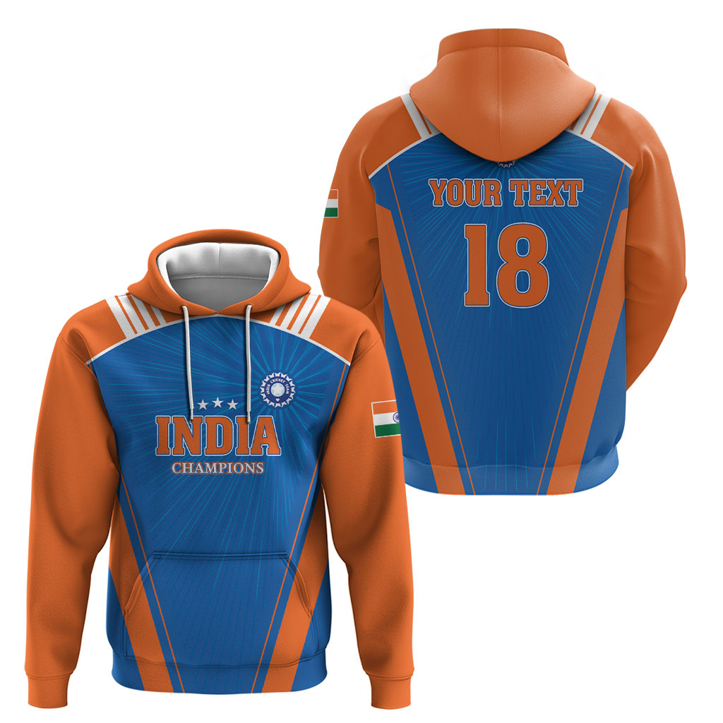 Custom India 2026 World Cricket Hoodie Women in Blue Go Champions