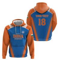 Custom India 2026 World Cricket Hoodie Women in Blue Go Champions