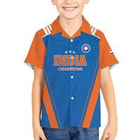 Custom India 2026 World Cricket Kid Hawaiian Shirt Women in Blue Go Champions