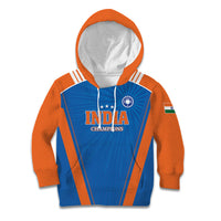 Custom India 2026 World Cricket Kid Hoodie Women in Blue Go Champions