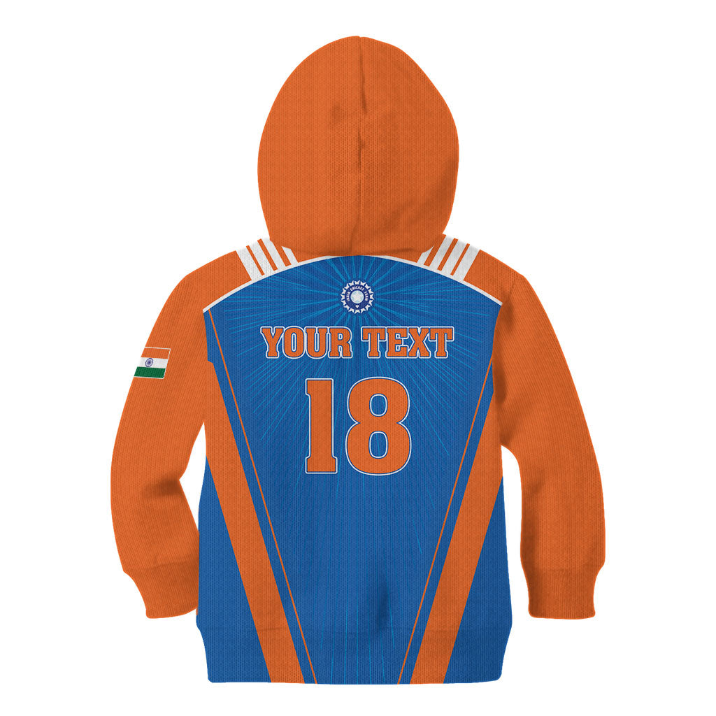 Custom India 2026 World Cricket Kid Hoodie Women in Blue Go Champions
