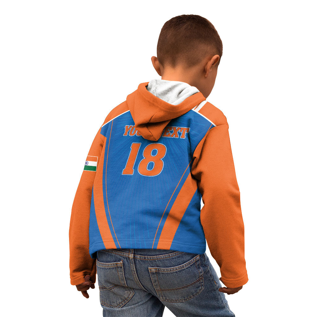 Custom India 2026 World Cricket Kid Hoodie Women in Blue Go Champions