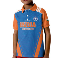 Custom India 2026 World Cricket Kid Polo Shirt Women in Blue Go Champions