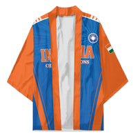 Custom India 2026 World Cricket Kimono Women in Blue Go Champions