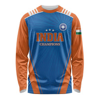 Custom India 2026 World Cricket Long Sleeve Shirt Women in Blue Go Champions