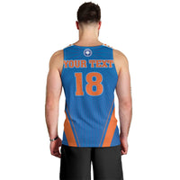 Custom India 2026 World Cricket Men Tank Top Women in Blue Go Champions