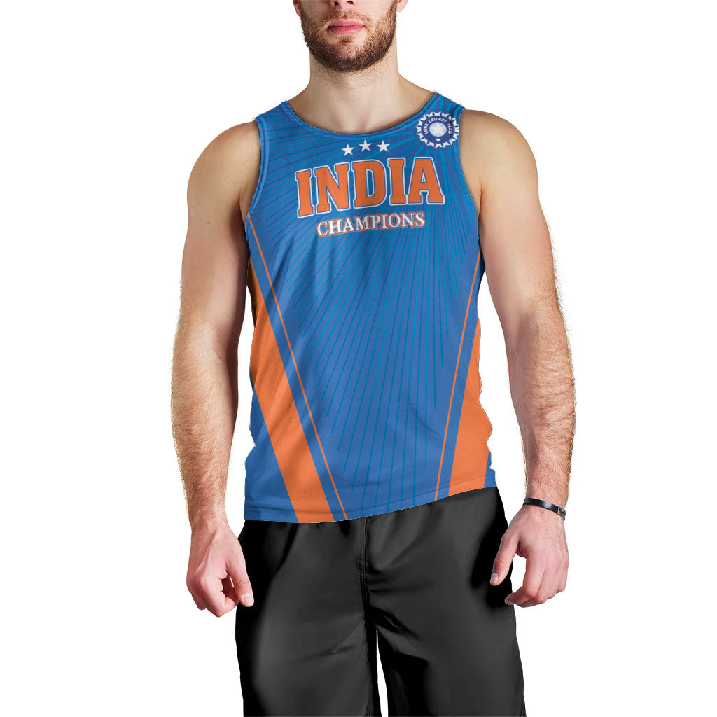 Custom India 2026 World Cricket Men Tank Top Women in Blue Go Champions