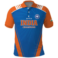 Custom India 2026 World Cricket Polo Shirt Women in Blue Go Champions
