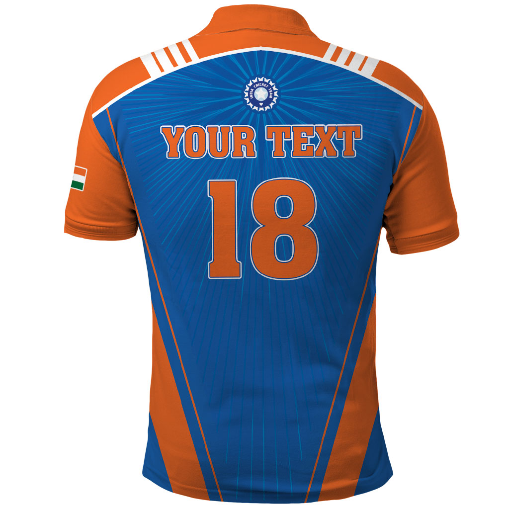 Custom India 2026 World Cricket Polo Shirt Women in Blue Go Champions