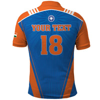 Custom India 2026 World Cricket Polo Shirt Women in Blue Go Champions