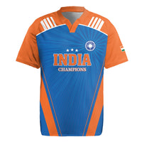 Custom India 2026 World Cricket Rugby Jersey Women in Blue Go Champions