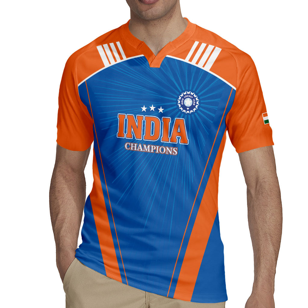 Custom India 2026 World Cricket Rugby Jersey Women in Blue Go Champions