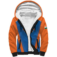 Custom India 2026 World Cricket Sherpa Hoodie Women in Blue Go Champions