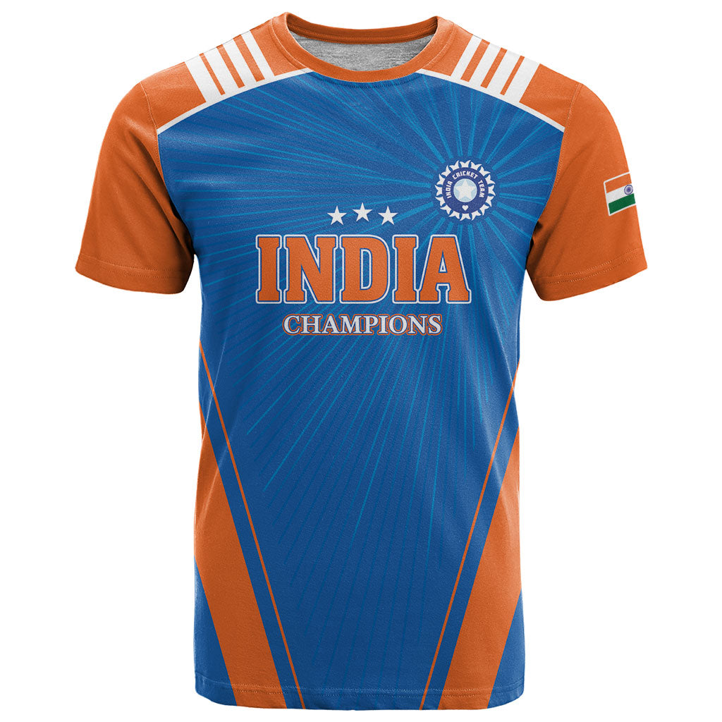 Custom India 2026 World Cricket T Shirt Women in Blue Go Champions